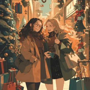 Cozy post-Christmas shopping scene at Shein